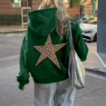 thumbnail image 3 of YUEHUA Womens Leopard Star Graphic Hoodies Oversized Y2k Hooded Sweatshirt Cheetah Hoodie Streetwear Unisex Pullover Tops, 3 of 6