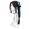 thumbnail image 4 of Pelucas largas de doble trenza pinzas para el cabello resistentes al calor con uso firme elegante peluca de trenzas dobles negras ajuste de tamaño sintético de alta ANGGREK Otros, 4 of 8