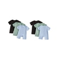 thumbnail image 2 of BemeyourBBs 3 Pack Newborn Baby Boy Girl Summer Clothes Rib Knit Romper Infant Solid Color Crew Neck Short Sleeve Jumpsuit One Piece Outfits, 2 of 9