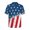 American Flag Distressed Print, variant on Comfortable Men's Short Sleeve Button Shirt for Beach Outdoor Activities, Galaxy Pattern Breathable Men's Short Sleeve Button Up Shirt Lightweight