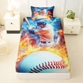 thumbnail image 3 of Erosebridal Baseball Gamer Twin Sheet Sets,Ball Games Sport Theme Bedding For Boy Teens 3 Pieces, 3 of 6