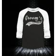 thumbnail image 2 of Shop4Ever Men's Groom's Crew Baseball Wedding Raglan Baseball Shirt XX-Large Black/White, 2 of 4