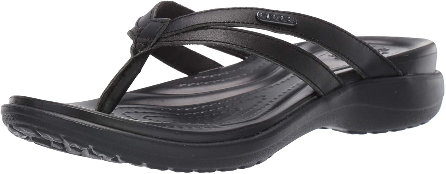 Crocs Women's Capri Basic Strappy Flip Flop, Black, 9 M US | Walmart Canada