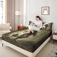 thumbnail image 4 of Homewish Farmhouse Sheep 3pcs Twin Sheet Sets For Children Kids Teens,Jungle Woodland Twin Fitted Sheet,Rustic Animal Breathable Flat Sheet,Luxury Bedroom Decor, 4 of 7