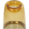 thumbnail image 4 of DecMode 14" Handmade Ombre Orange Glass Vase with Gray Base, 4 of 10