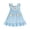 Blue, variant on vigerkar Toddler Baby Girl Summer Outfit Smocked Dress Floral Embroidery Fly Sleeve Square Neck Ruffle Dress Sundress Clothes (Light Blue, 9-12 Months)