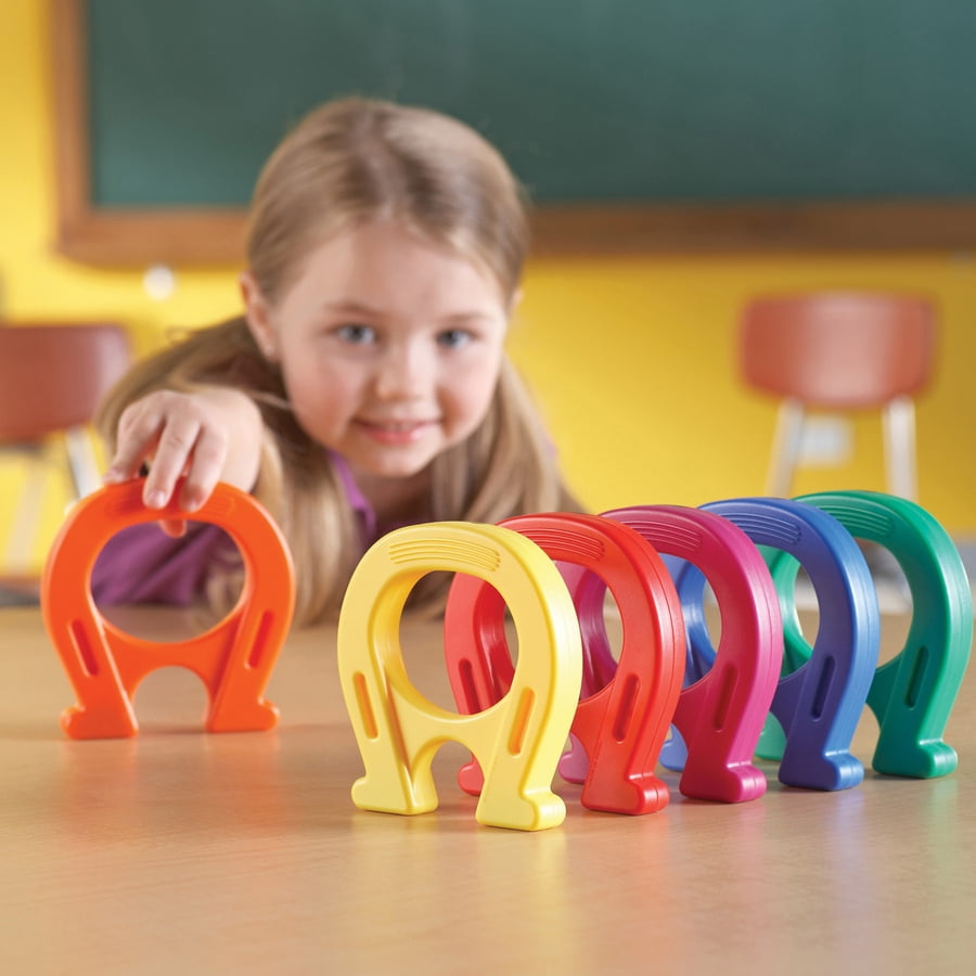 Learning Resources Jumbo Horseshoe Magnets SET OF 6 Science Montessori 