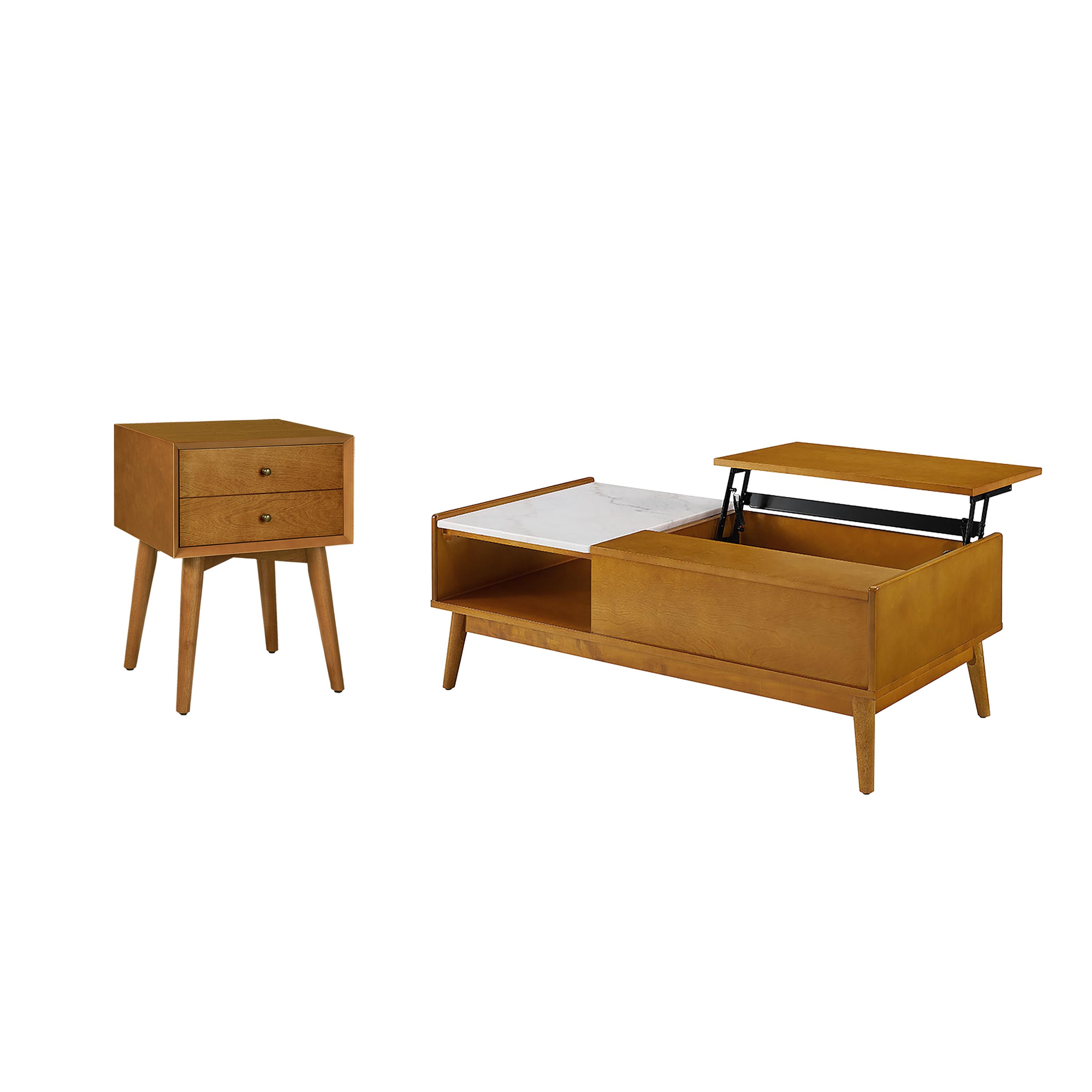 Crosley Furniture Landon 2 Piece Set - Coffee, End Table - image 5 of 7