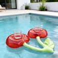 thumbnail image 4 of Inflatable Floating Drink Tray with Two Cup Holders - Beverage Holder for Pool or Beach, Portable Water Party Accessory, Red, JKODE, 4 of 6