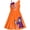 Halloween Pumpkin, variant on Girls Dress Purple Tulip Flower Bow Tie One Shoulder 6 Years