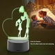 thumbnail image 3 of Lámparas de ilusión LED de escritorio de mesa con luces nocturnas 3D remotas (base negra con control remoto), 3 of 8