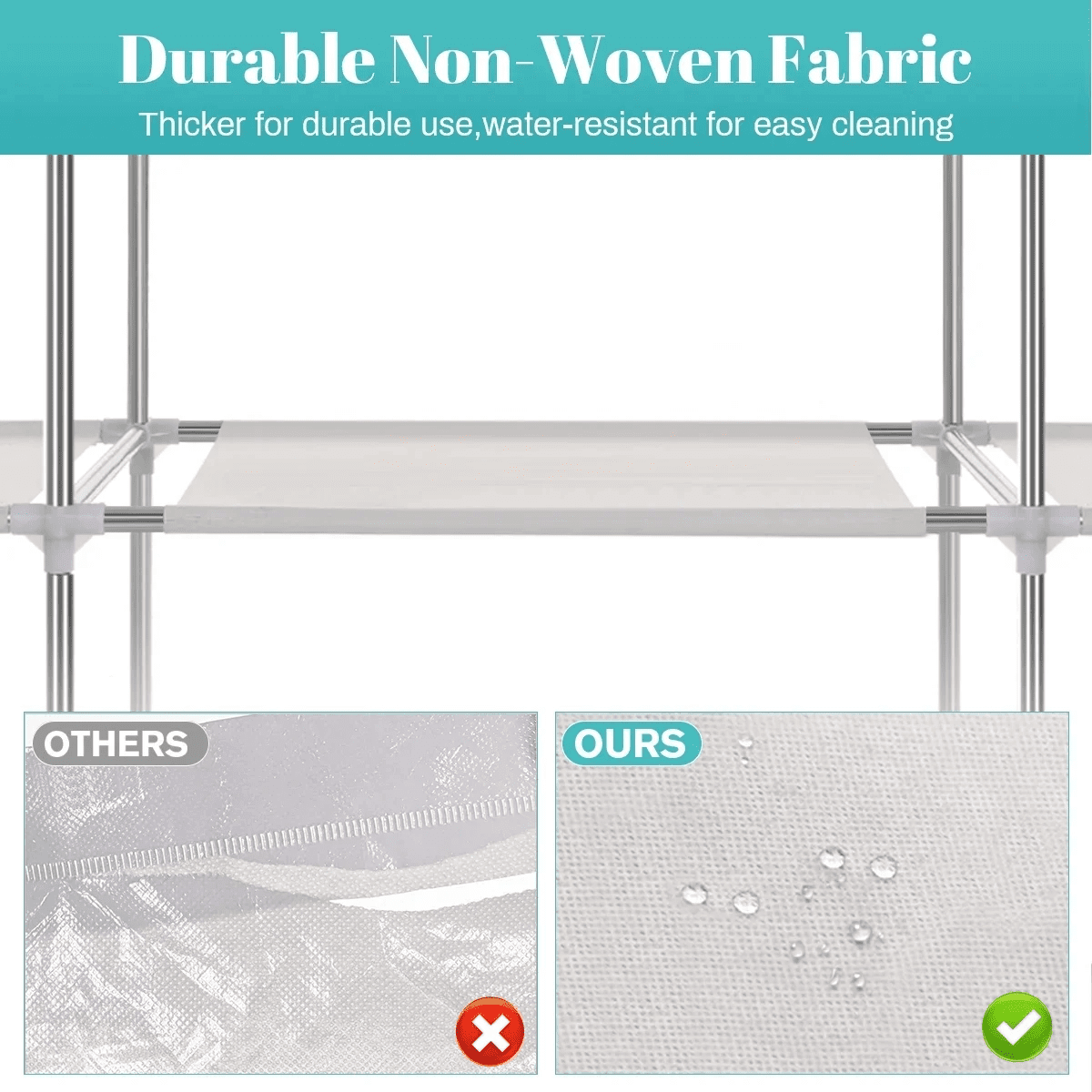 Portable Wardrobe Closet,Clothes Organizer And Storage For Bedroom Wardrobe Adult Wardrobe Clothing Rack Shelf Dustproof