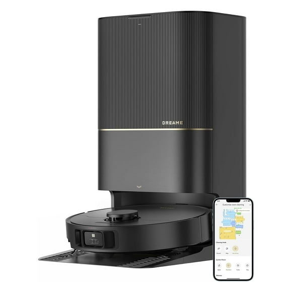 DREAME X40 Ultra Robot aspirador y trapeador extraíble y elevable, 12,000Pa de succión, limpieza total con cepillo lateral, autolimpieza a 70°C, evita obstáculos, navegación inteligente y modo mascota