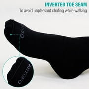 3 Pairs Cotton Diabetic Socks for Men and Women,UNEEI Extra Wide Calf Socks for Swollen Feet, Comfortable & Non-Binding Fit Crew Socks, Size 9-13
