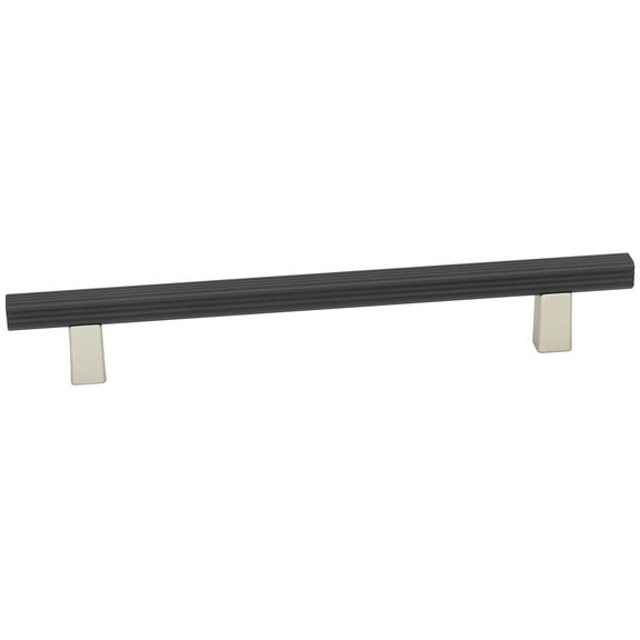Alno A2905-6-MN/MB Quadrato 6" Center To Center Modern Grooved Square Cabinet Bar Handle /