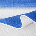 thumbnail image 5 of Homewish Blue Horizontal Lines Quilt King,Geometric Abstract King Coverlet Set,3pcs, 5 of 7