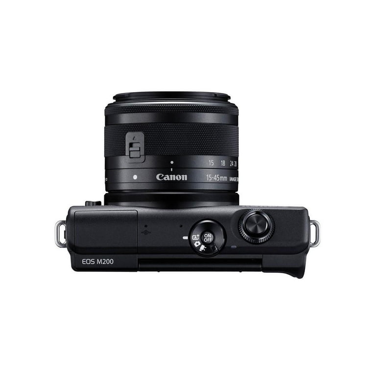 Canon EOS M200 DSLR - 24.1 MP, 4K, 3x zoom, EF-M 15-45mm
