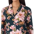 thumbnail image 4 of Room Service Womens 2-Piece Shawl Collar Pajama Set (US, Alpha, Medium, Regular, Regular, Pink/Black Floral), 4 of 6