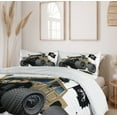 thumbnail image 6 of Ambesonne Cartoon Duvet Cover Set, Off Road Savannah Truck, 2-Calking, Brown and Grey, 6 of 7