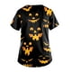 TopLLC Femmes Halloween Gommages Plus Taille Tops Mode Femme Causale V-Cou Impression Blouse Manches Courtes T-Shirt Casual Halloween Poches Tops Infirmière Chemises Halloween Costume – image 3 sur 5