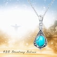 thumbnail image 5 of Cuoka Turquoise Urn Necklace 925 Sterling Silver Teardrop Urn for Ashes Pendant Necklaces with 18+2'' Chain Embedded Turquoise for Women Memorial Jewelry Gift for Grandma Grandpa Dog Cat, 5 of 7