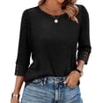 thumbnail image 6 of WIHOLL Long Sleeve Shirts for Women Lightweight Crew Neck Sweaters Fall Womens Tops Dressy Casual Fall Clothes, 6 of 10