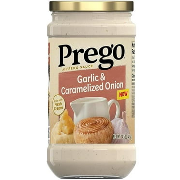 Prego Garlic and Caramelized Onion Alfredo Pasta Sauce, 14.5 oz Jar ( Pack of 3 )