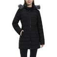 thumbnail image 6 of Wantdo Women's Recycled Puffer Jacket Warm Winter Coat Mid-Length Winter Parka with Removable Hood Black M, 6 of 7