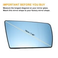 thumbnail image 3 of Reemplazo de vidrio del espejo retrovisor derecho del lado del pasajero, calefaccionado, vidrio azul, adecuado para Mercedes C-CLASS W202, 3 of 6