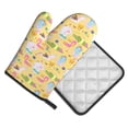 thumbnail image 2 of Bingfone Summer Animals Print Oven Mitts Pot Holders Set 2 PCS for Kitchen for Cooking Grilling Baking BBQ Pot Holders Cook Essentials, 2 of 7