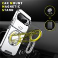 thumbnail image 2 of for Google Pixel 10 Pro XL , Military Grade Shockproof Bumper Rugged Rotating Stand Ring Holder Anti-Scratch Magnetic Cover Compatible with Car Mount Case,Siver,For Pixel 10 Pro XL, 2 of 10