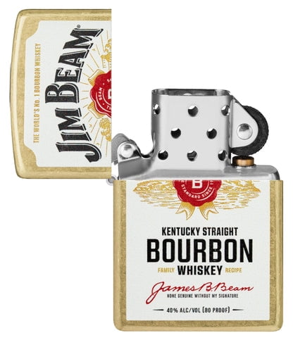 Zippo Lighter - Customized Engraved Message on Windproof Jim Beam 46305