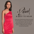 thumbnail image 4 of David’s Bridal, The Edit by DB Studio Women's Formal One-Shoulder Long-Sleeve Glitter Mini Dress, Short, Novelty, 4 of 7
