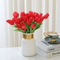 thumbnail image 3 of Tulips Decor,Reusable Real Touch Flowers for Wedding,Plastic Red Bouquet for Mothers Day Decor,Flowers Bouquets Arrangements for Wedding,Party, 3 of 6