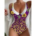 thumbnail image 3 of Aayomet Womens Swimsuit Front Twist Bathing Suits Tummy Control Swimwear Retro Inspired Monokini,Green XXL, 3 of 4
