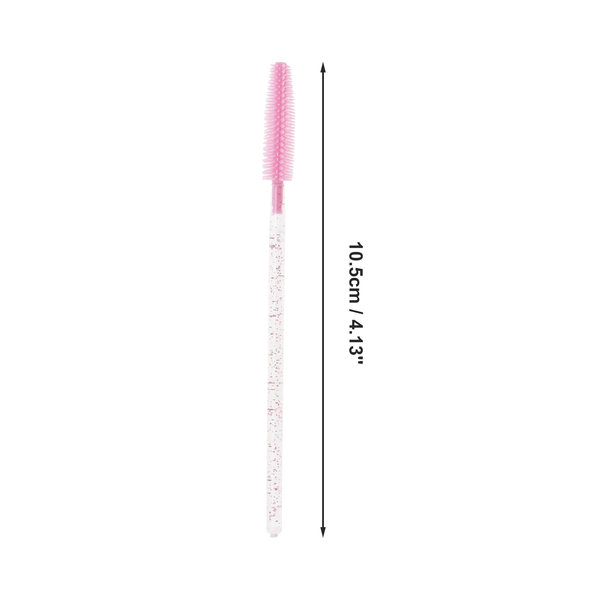 Unique Bargains 50 Pcs Portable Silicone Eyelash Brush for Bathroom Pink