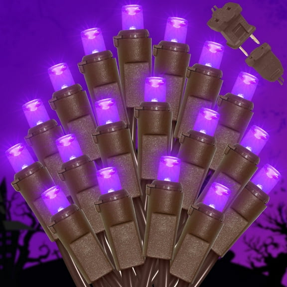 100 LED Purple String Lights - 21.6FT Mini Indoor/Outdoor Lights, UL Certified for Halloween, Christmas, Party, Wedding, Independence Day Decor