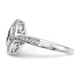 thumbnail image 3 of Sterling Silver Champagne Diamond & Small Diamond Shape Ring Size 8, 3 of 3
