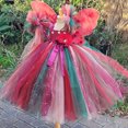 thumbnail image 5 of Vestido de tutú de hada de otoño del bosque para niñas, vestido de fiesta de cumpleaños de Halloween, disfraz de princesa de hada del bosque, vestido de niña de flores para niñas, 5 of 5