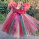 thumbnail image 5 of Vestido de tutú de hada de otoño del bosque para niñas, vestido de fiesta de cumpleaños de Halloween, disfraz de princesa de hada del bosque, vestido de niña de flores para niñas, 5 of 5
