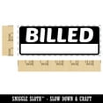 thumbnail image 2 of Billed with Blank Space Fill-in Invoiced Self-Inking Rubber Stamp Ink Stamper for Business Office - Green Ink - Large 2-2/4 Inch, 2 of 7