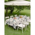 thumbnail image 4 of Outdoor Tablecloth with Umbrella Hole for Patio/Picnic/Party/Camping, Coastal Nautical Waterproof Table Cloth Rectangle Table Cover Washable, Ocean Vintage Blue Anchor Love Heart (60"x 120"), 4 of 9