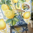 thumbnail image 5 of Botanical Lemon Sheer Curtains 72 Inches Long 2 Panels Set, Window Sheer Curtains for Living Room/Bedroom, Spring Countryside Floral Blue Tile Light Filtering Rod Pocket Curtain 52'' x 72'' x 2, 5 of 7