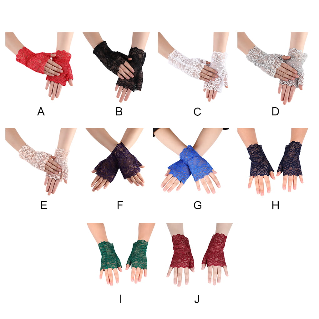 Summer Y Lace Lace Fingerless Gloves Anti UV Half Finger Mitten For  Cycling, Driving, And Outdoor Activities Fashionable Elastic Mittens For  Women From Dh_seller2010, $1.45