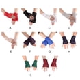 thumbnail image 3 of Minnieouse 1 par de mitones de encaje sin dedos para mujer, guantes para fiesta de boda, cortos, para novia, a la moda, cómodos, exquisitos y transpirables guantes y mitones Violeta Minnieouse AP010986-06, 3 of 6