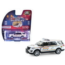 2016 Ford Police Interceptor Utility "NYPD Pride Livery" White with Rainbow Stripes 1/64 Diecast Model Car by Greenlight