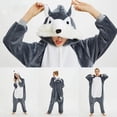 thumbnail image 2 of Pijama Kigurumi para mujer, mono de animales, unicornio, gato, Panda, Lobo, zorro, León, ropa de dormir de Anime de Navidad, 2 of 4