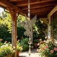 thumbnail image 5 of Homellea Hummingbird Crystal Suncatcher, 15.9 Inch Silver Metal Window Hanging Ornament with Crystal Prism Pendant for Rainbow Maker, Garden, Patio, Bedroom, Living Room and Home Decor, 5 of 6