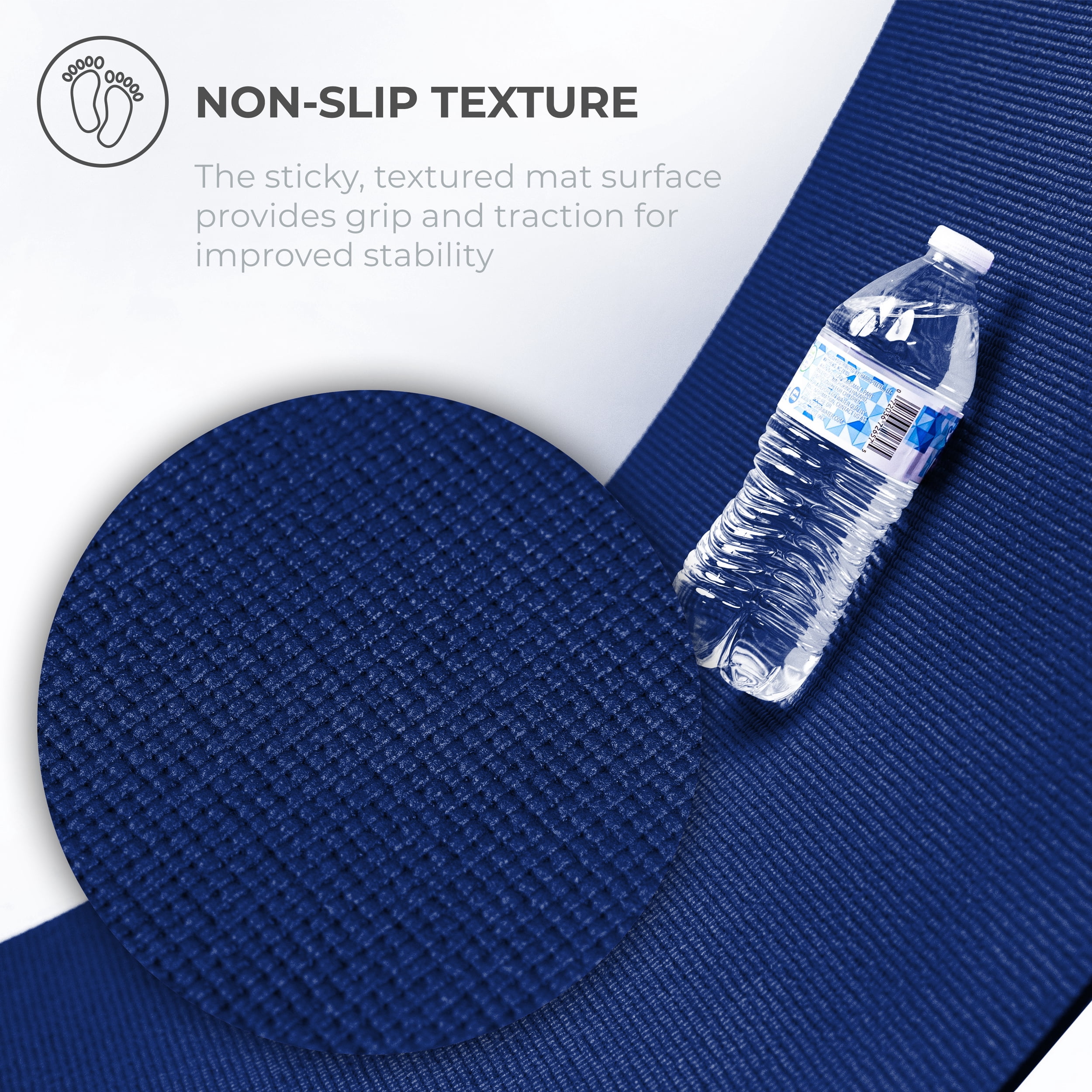 Ascend Thick Yoga Mat Roll (24"x 6mm x 50 ft) (Dark Blue)