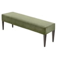 thumbnail image 1 of Funda de banco de comedor Uxcell, para bancos de 39.4 a 55" de largo, funda de terciopelo con hebilla elástica, funda de banco lavable [Verde], 1 of 7